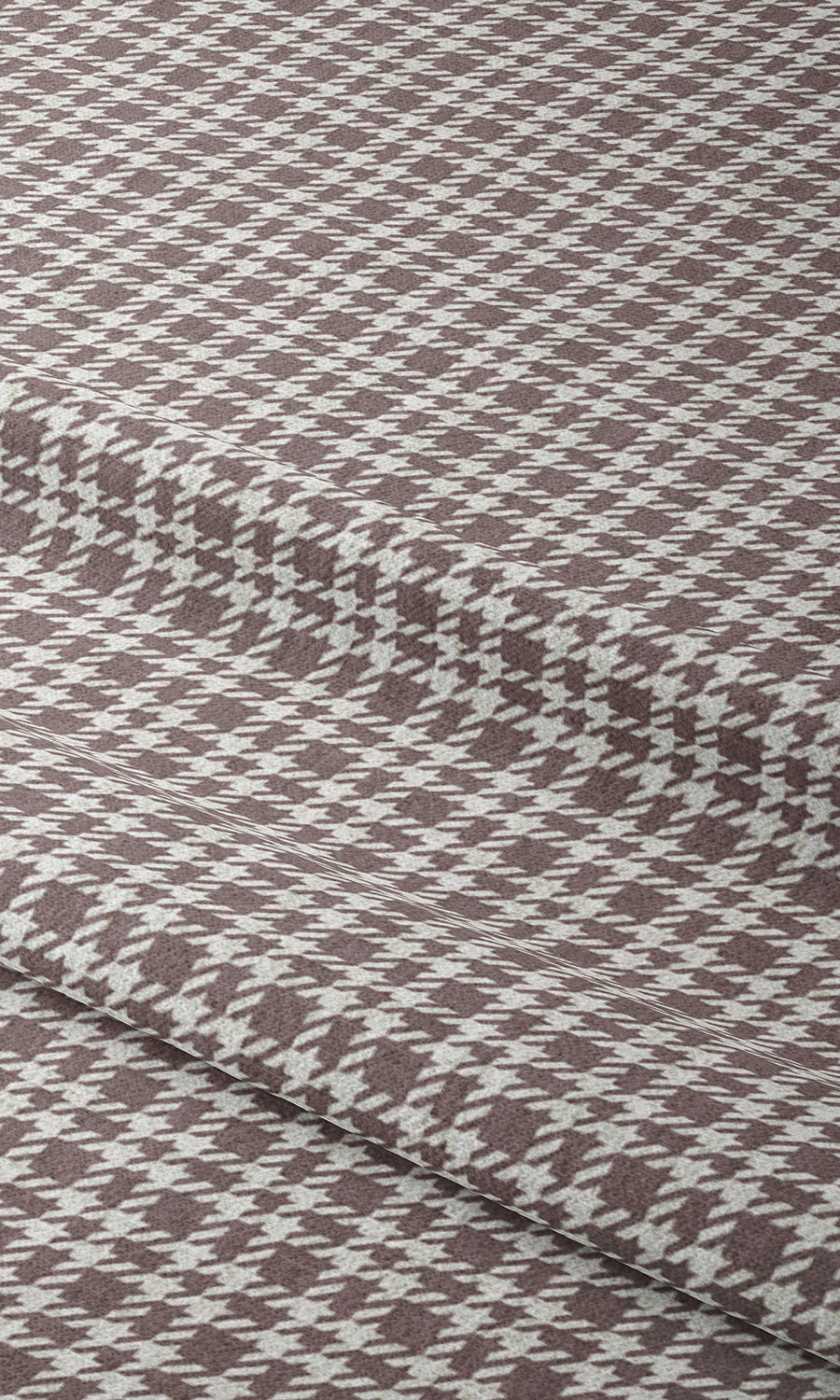 Check Patterned Home Textile Fabric Material By the Metre (Plum Purple)