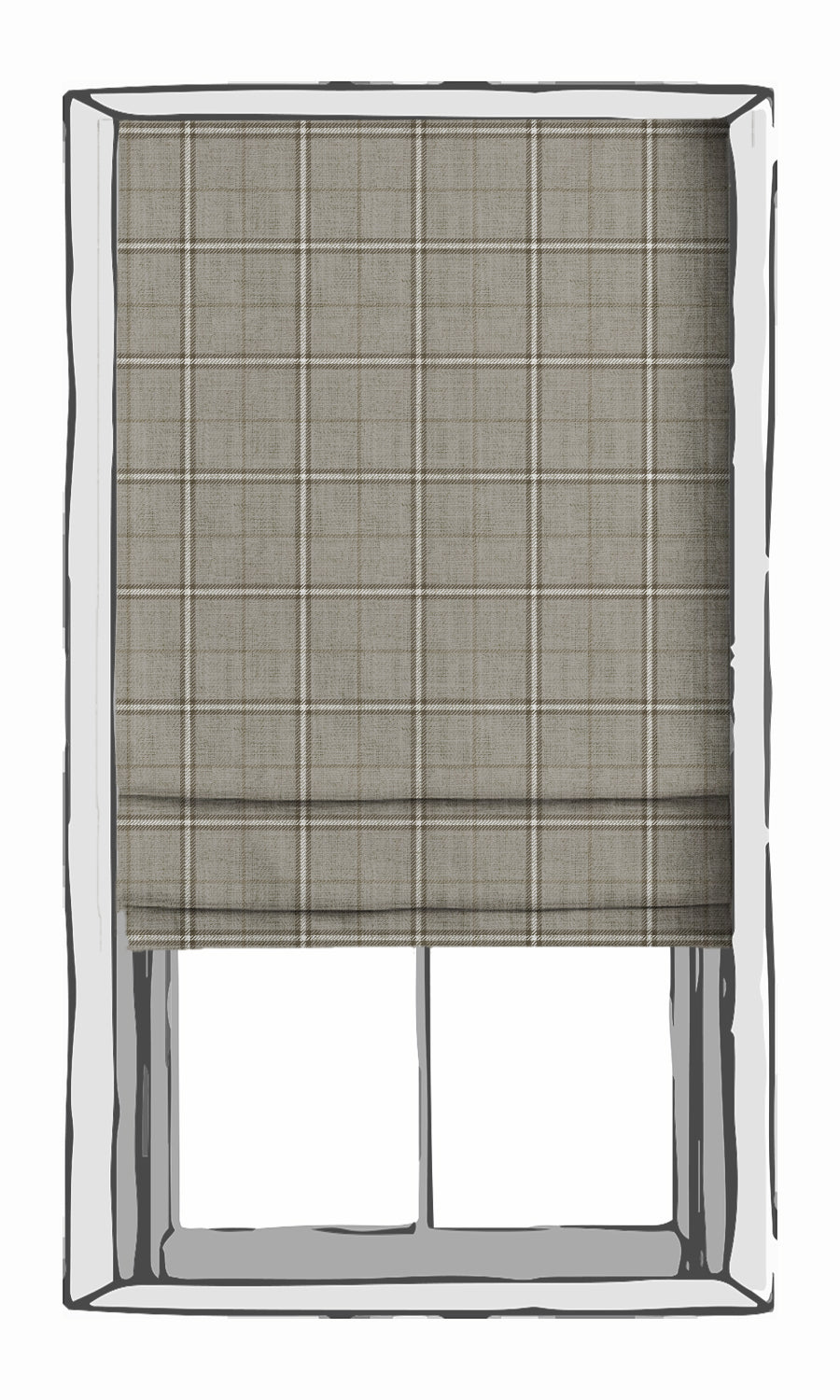 Striped Free Fabric Material Sample (Warm Grey/ Beige)