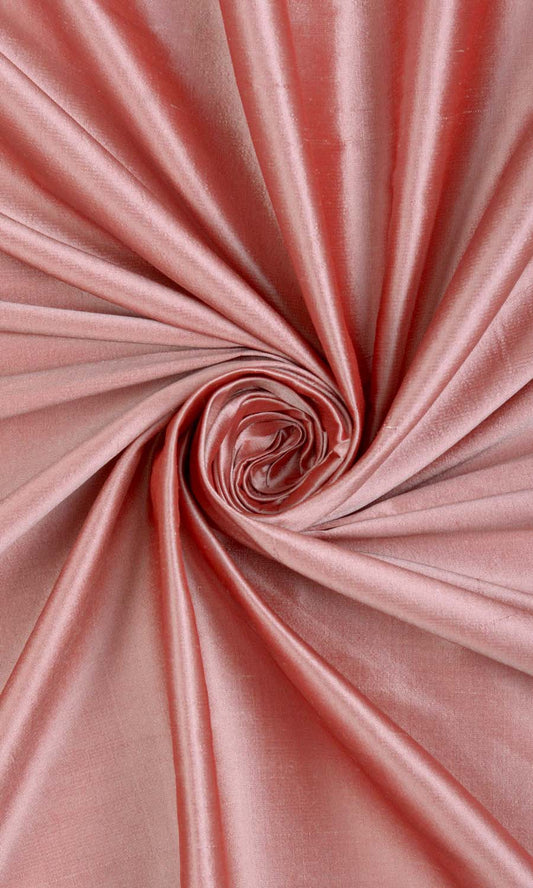 Shantung Silk Roman Shades (Blush Pink/ Red)