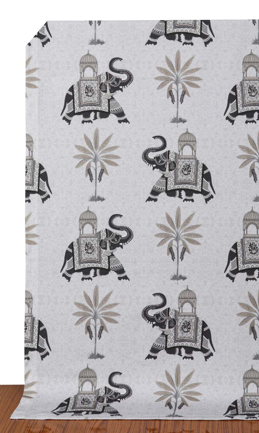 Cotton Printed Home Décor Fabric By the Yard (Grey)
