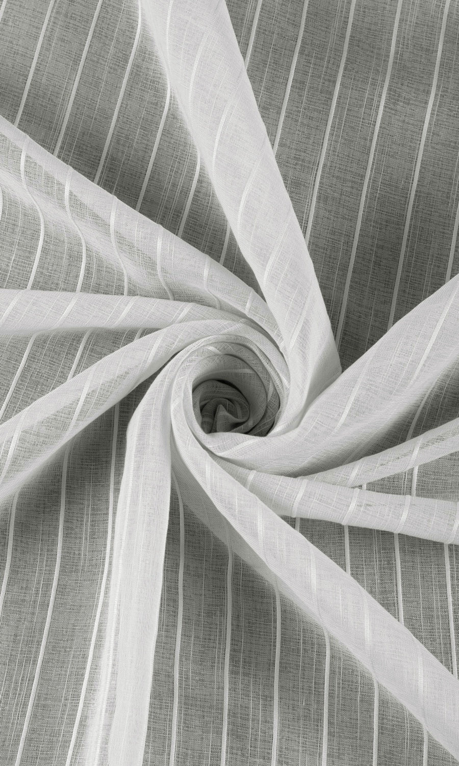 Striped Sheer Fabric Material By the Yard (Grey)