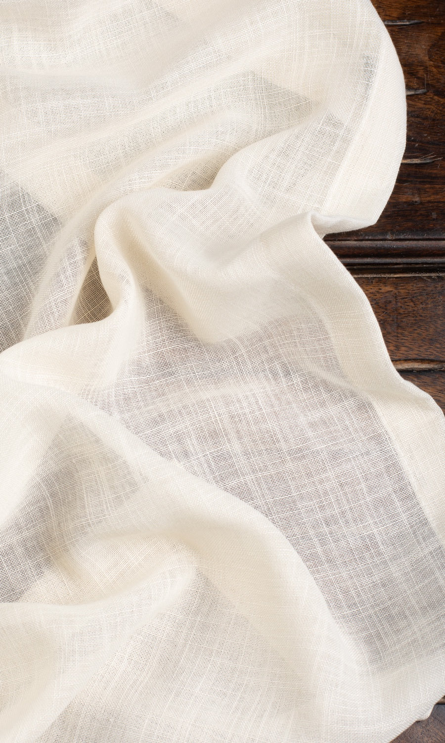 Plain Sheer Fabric By the Yard for Curtains & Drapes (Ivory/ Pale Beige)