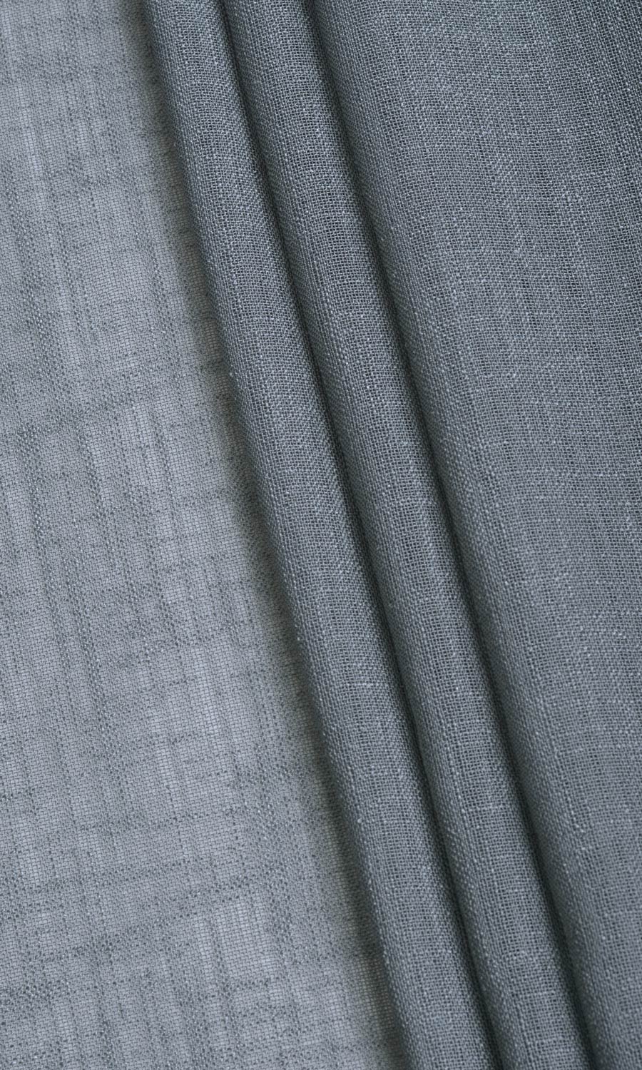 Linen Textured Sheer Fabric Material By the Yard (Grey)
