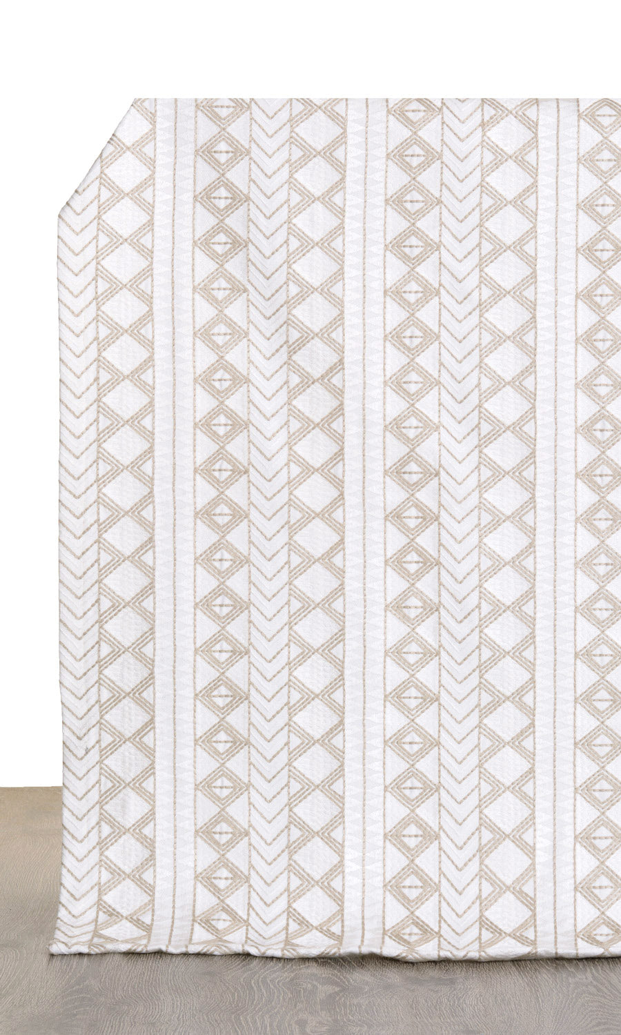 Ikat Textured Window Treatments Fabric By the Yard (white/ Beige)