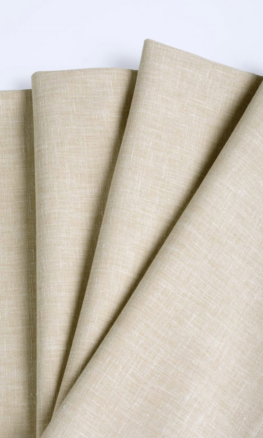 Linen Texture Window Treatments Fabric By the Yard (Oatmeal Beige)