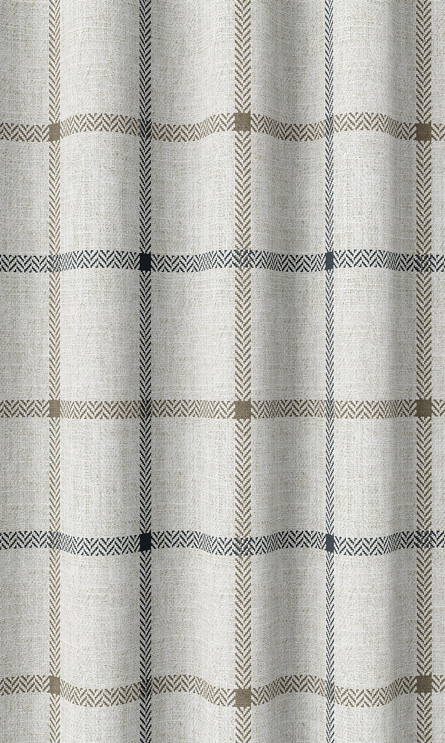 Check Patterned Home Décor Fabric By the Yard (Oatmeal White)