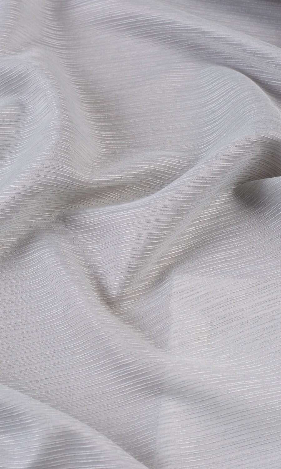Striped Sheer Fabric Sample for Roman Blinds & Shades (Pale Gray)