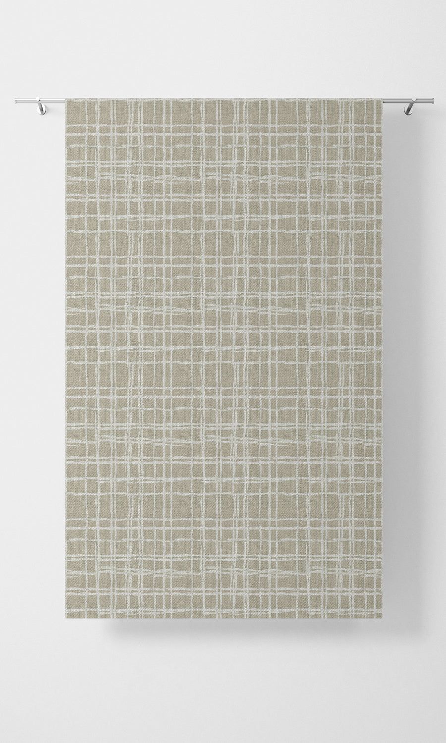Abstract Patterned Home Textile Fabric Material Sample (Beige/ White)