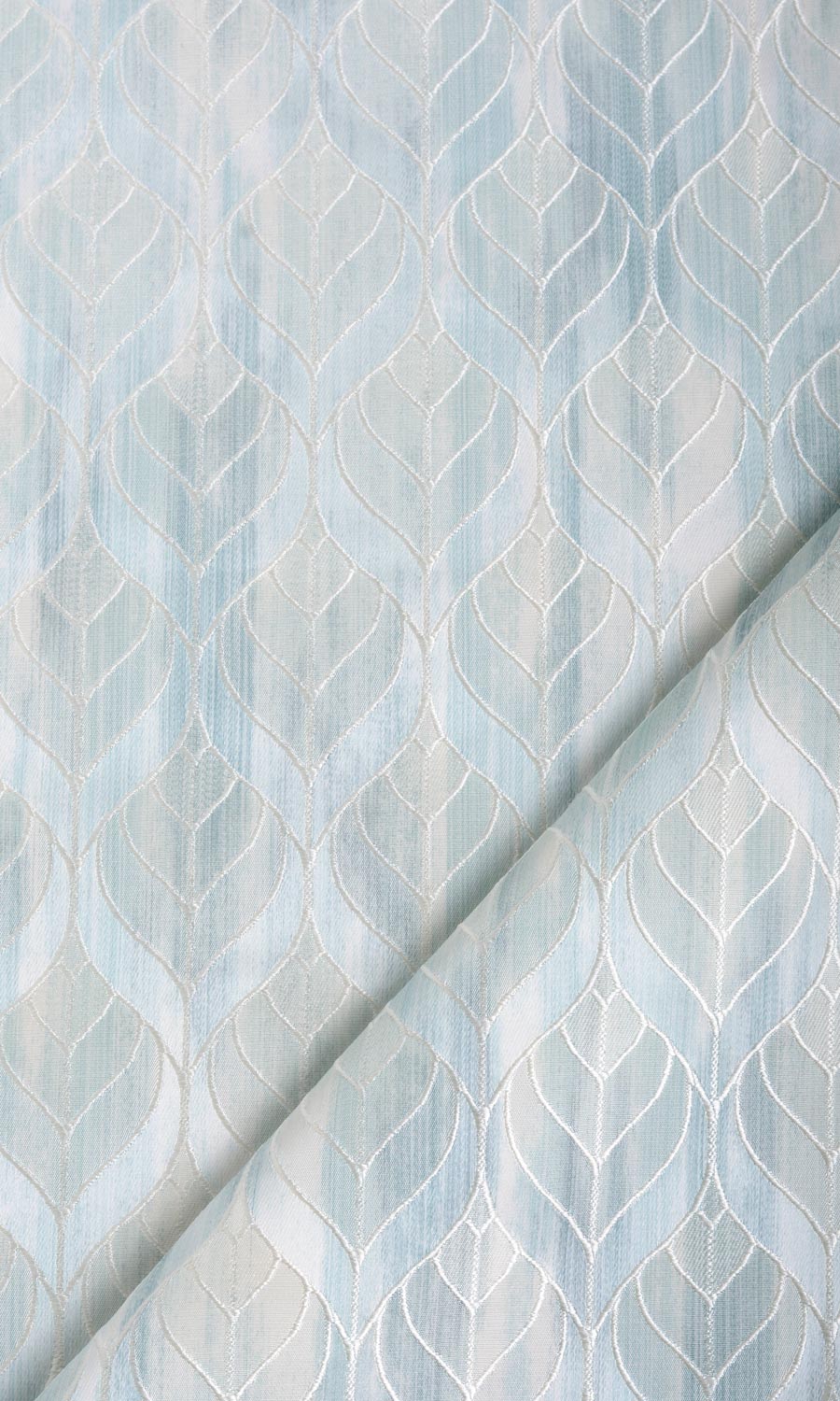 Petal Patterned Home Décor Fabric By the Yard (Pale Aqua Blue)