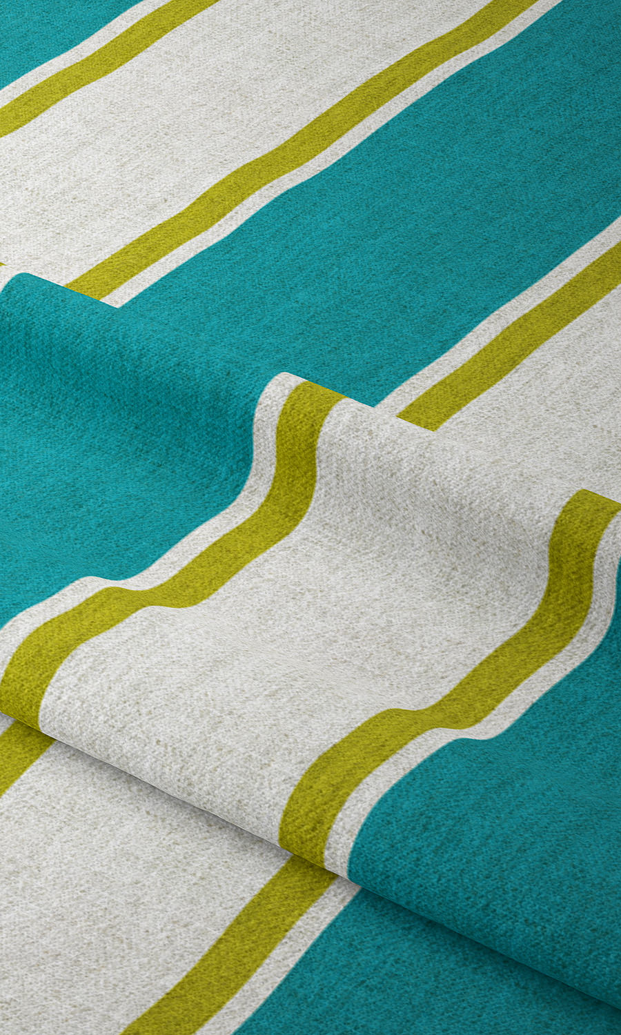 Striped Print Home Textile Fabric Material By the Yard (Pacific Blue)