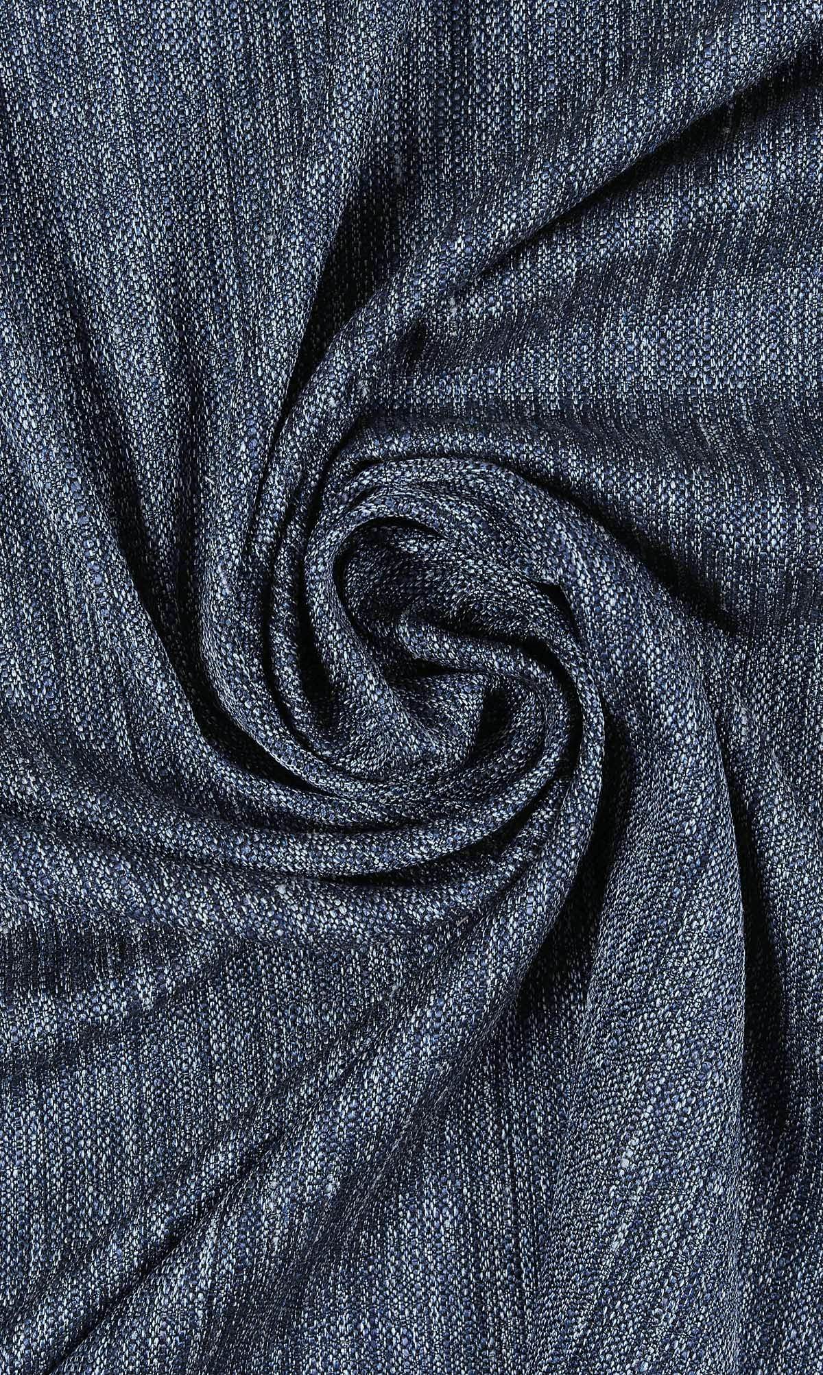 Textured Home Décor Fabric By the Yard (Navy Blue)