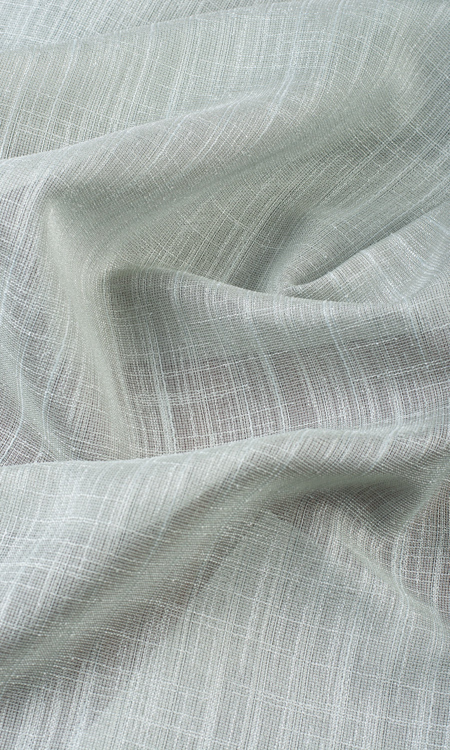 Textured Sheer Fabric By the Yard for Curtains & Drapes (Ice Grey-Blue)