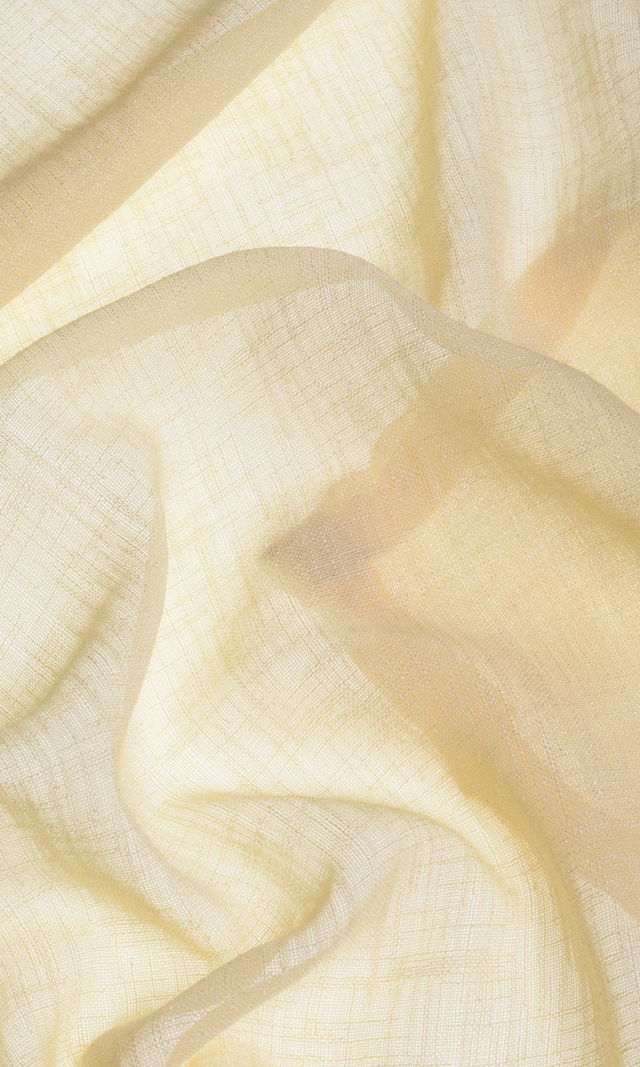 Sheer Linen Home Décor Fabric By the Yard (Lemon Yellow)