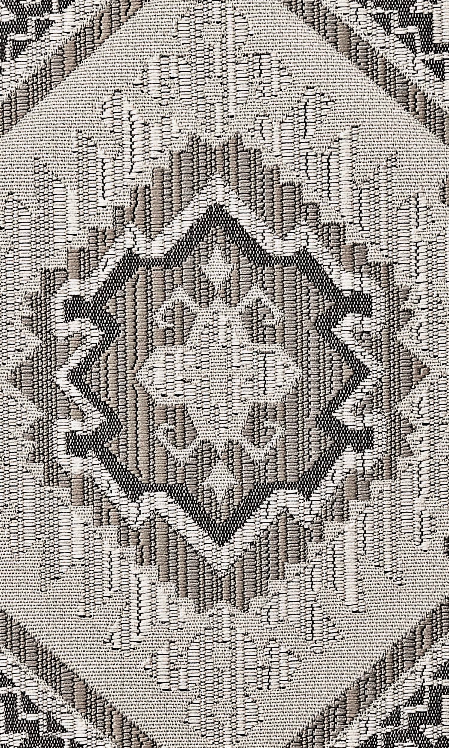 Aztec Print Home Textile Fabric Material Sample (Deep Beige/ Charcoal)