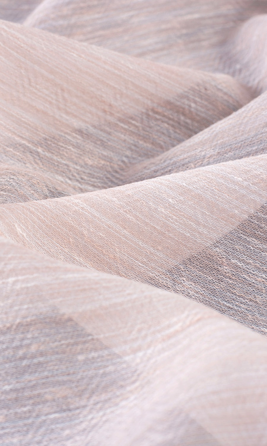Textured Sheer Window Treatments Fabric By the Yard (Peach/ Pink)