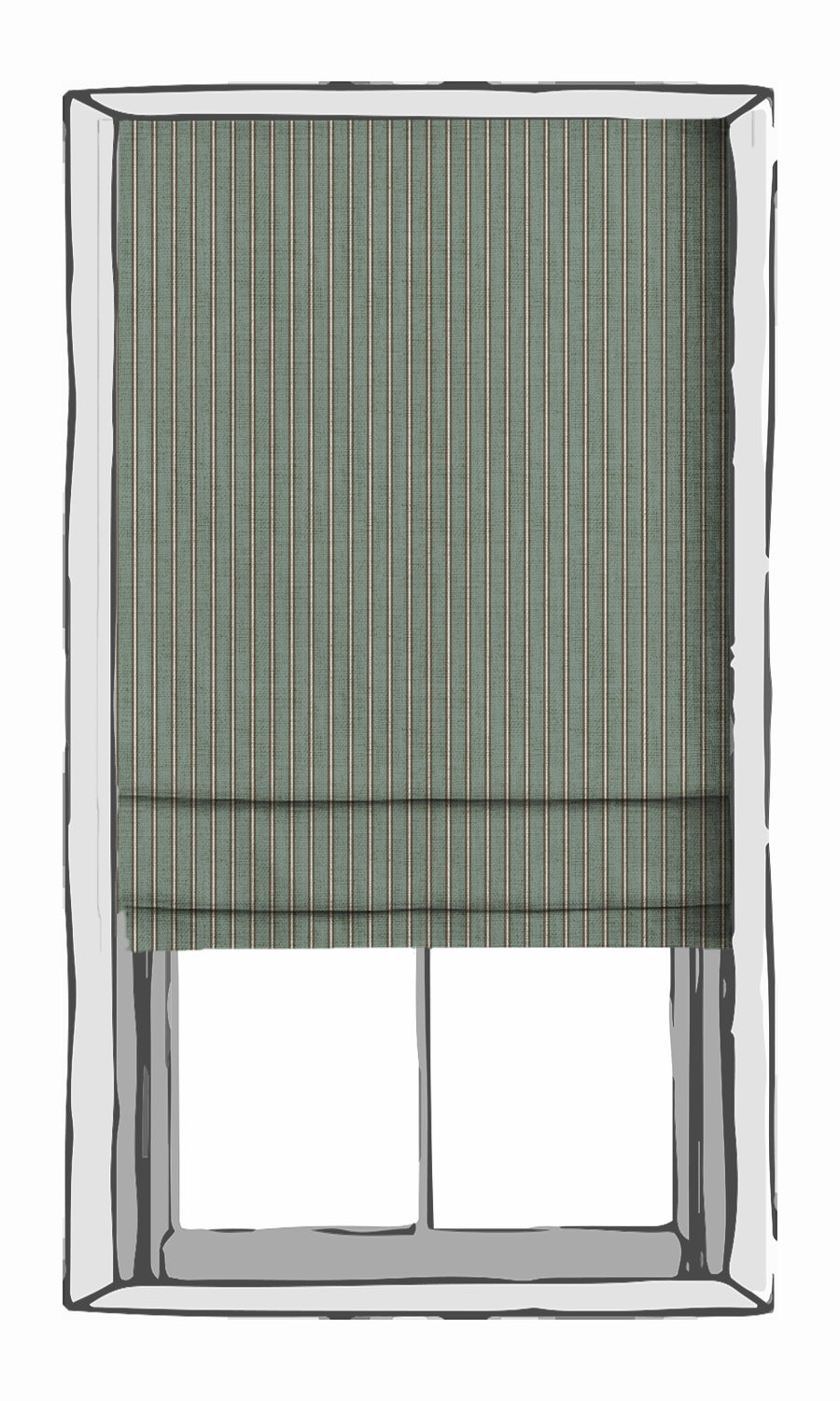 Striped Fabric Material By the Yard (Duck Egg Blue)