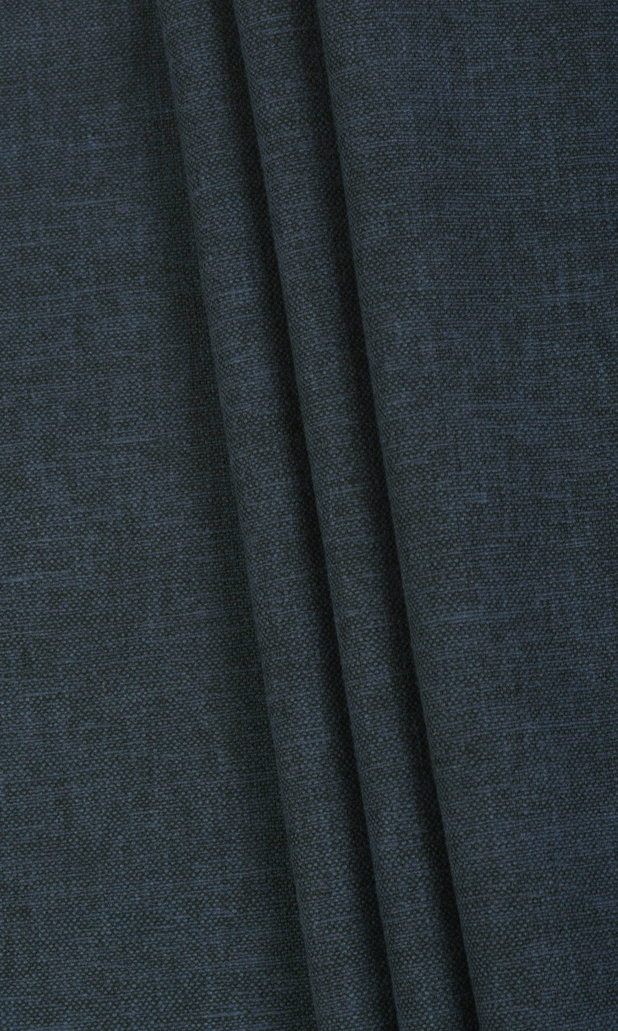 Linen-Blend Fabric By the Yard for Curtains & Drapes (Deep Teal Blue)
