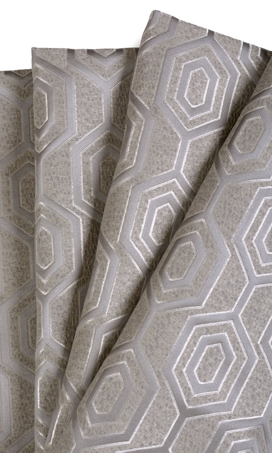 Jacquard Honeycomb Patterned  Roman Blinds (Grey)