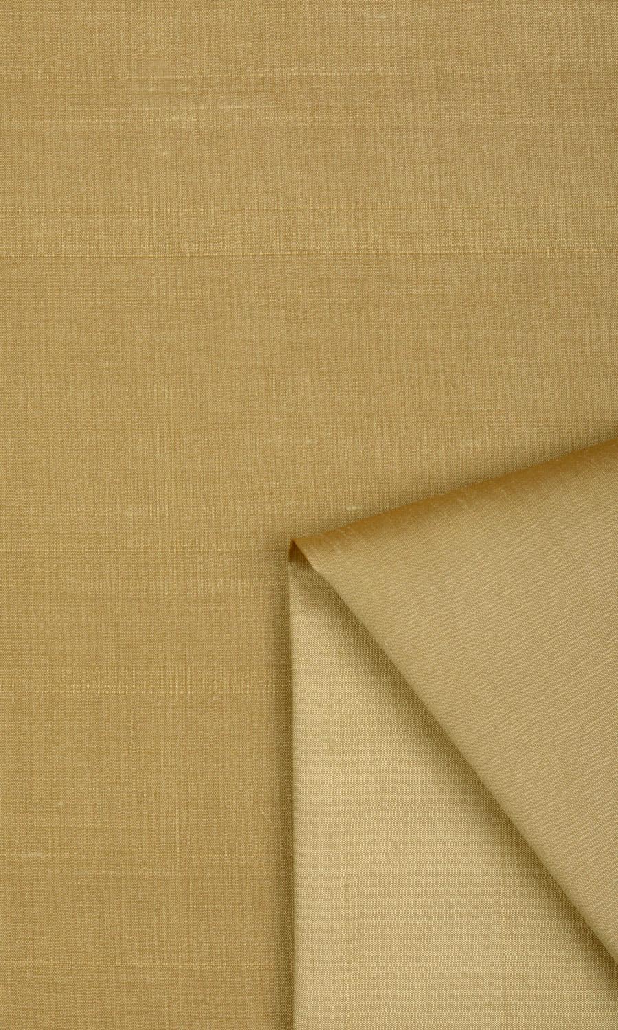 Shantung Silk Fabric By the Yard for Curtains & Drapes (Biscotti Yellow)