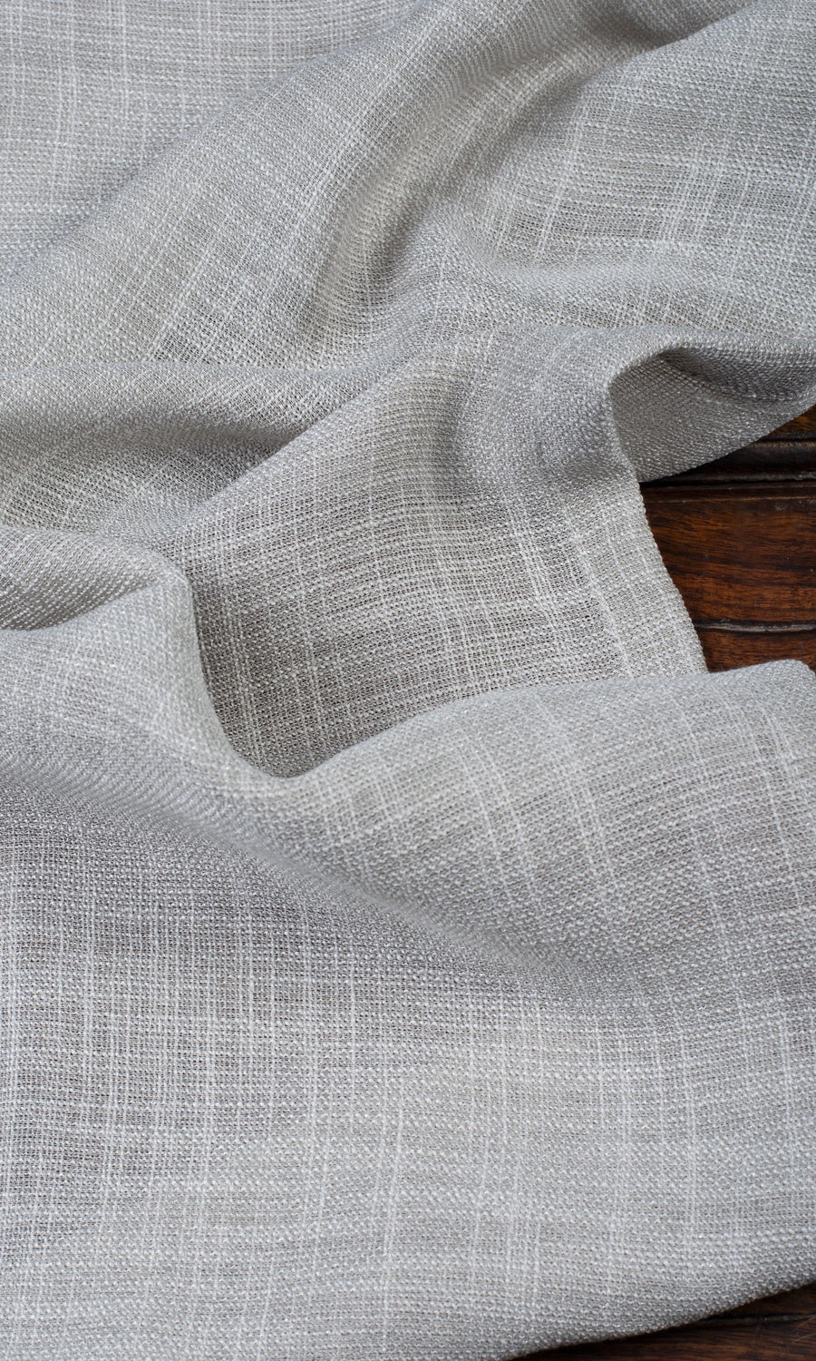 Textured Sheer Window Treatments Fabric Sample (Smoke Gray)