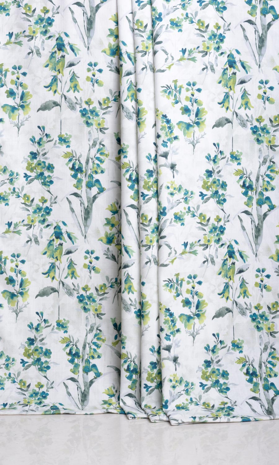 Floral Print Home Décor Fabric By the Yard (Blue/ Green)