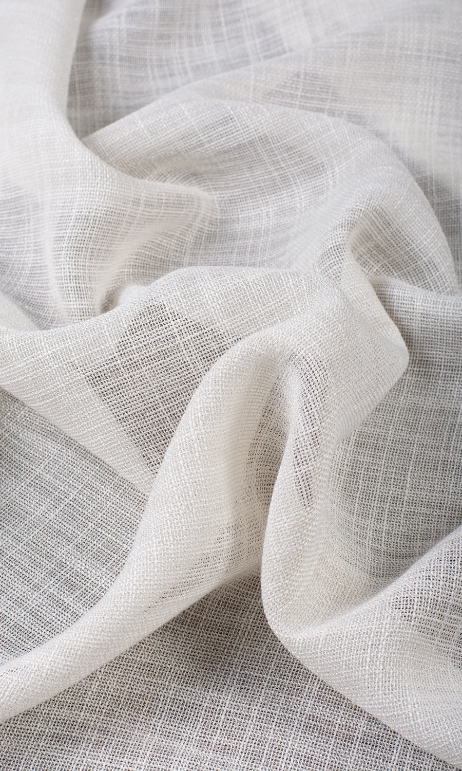 Textured Sheer Home Décor Fabric By the Yard (Alabaster White)