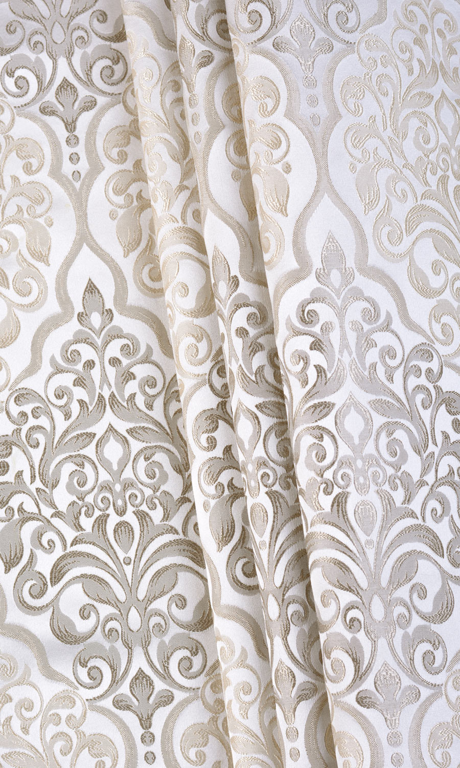 Damask Home Textile Fabric Material By the Yard (Beige)