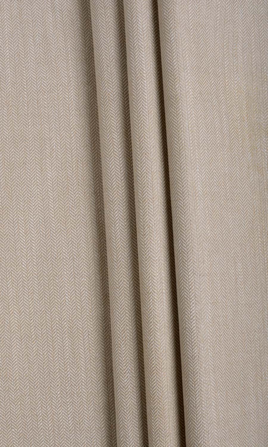Herringbone Textured Home Textile Fabric Material By the Yard (Pale Brown)