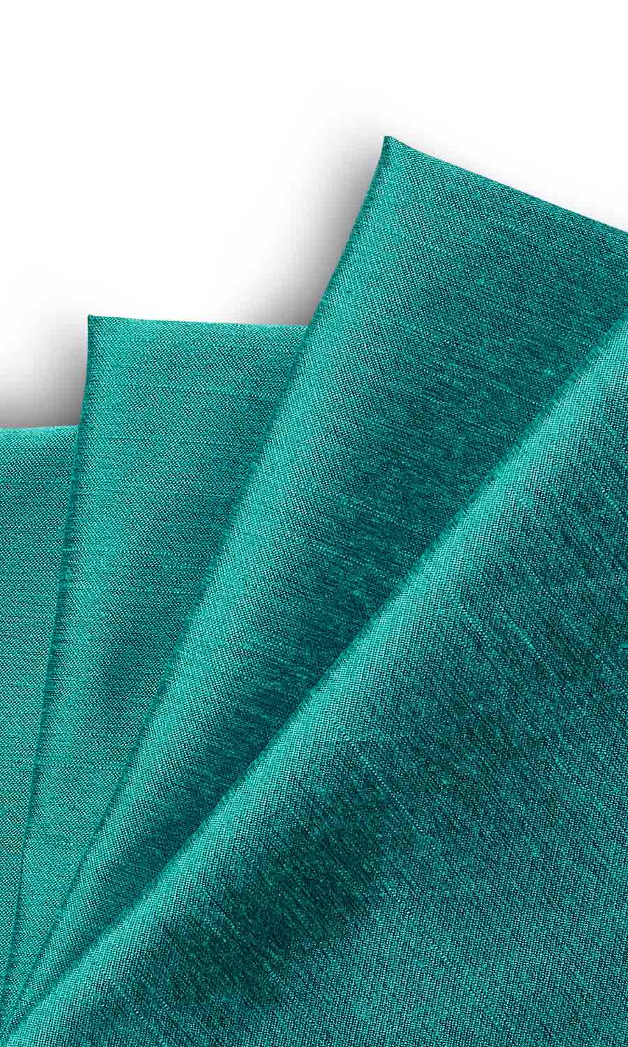 Faux Silk Home Textile Fabric Material By the Yard (Turquoise Blue)