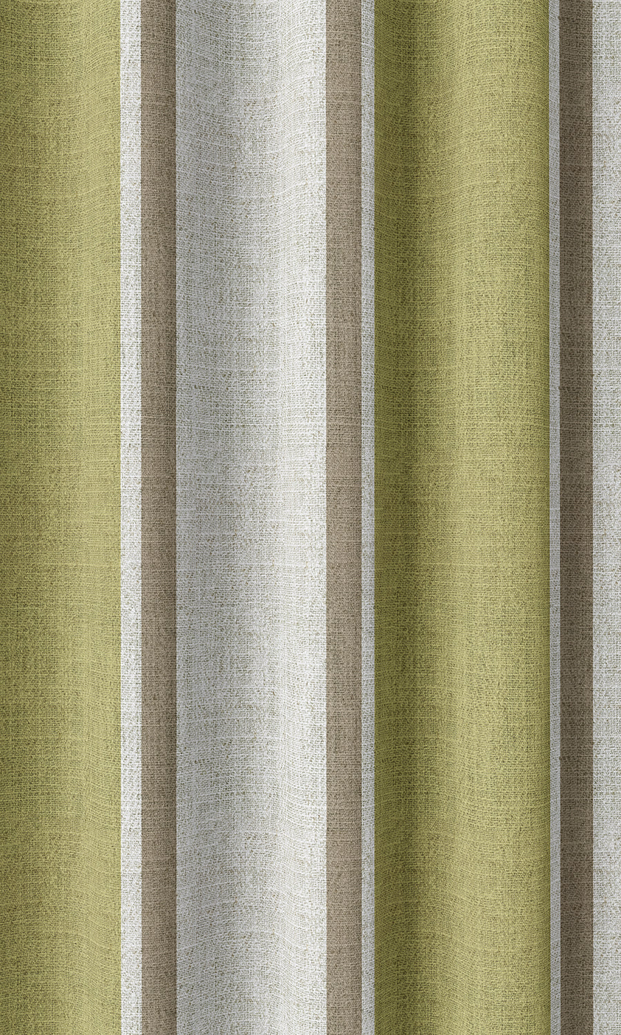 Modern Striped Print Home Décor Fabric By the Yard (Green/ Brown)