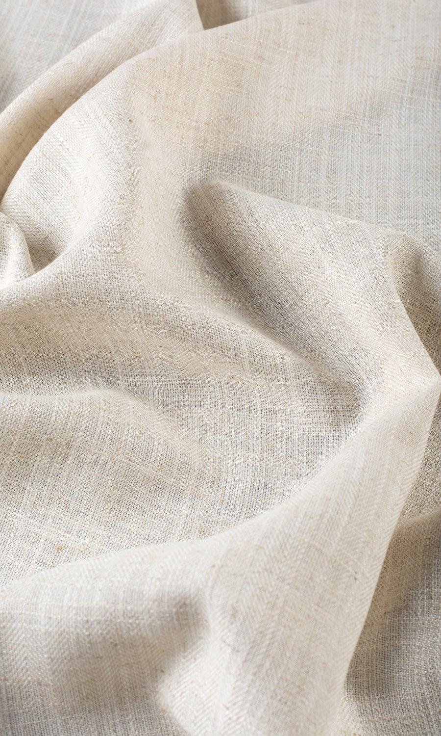 Plain Semi-Sheer Home Décor Fabric By the Yard (Beige)