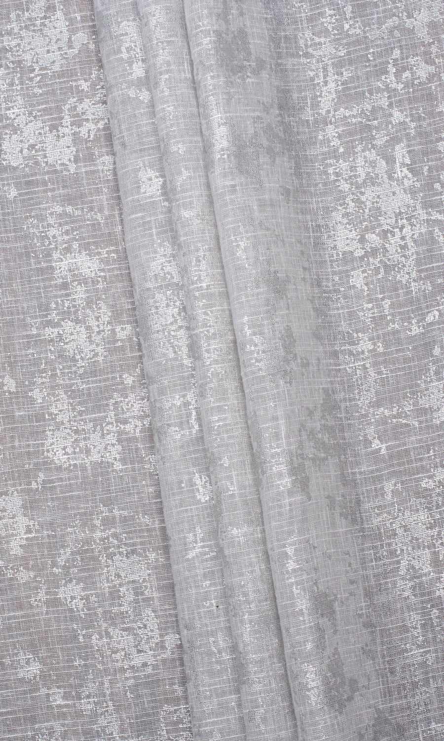 Semi-Sheer Free Fabric Material Sample (Gray/ Silver)