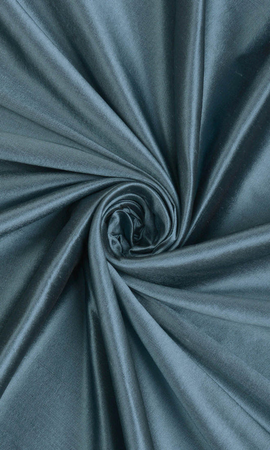 Shantung Silk Home Décor Fabric Sample (Denim Blue)