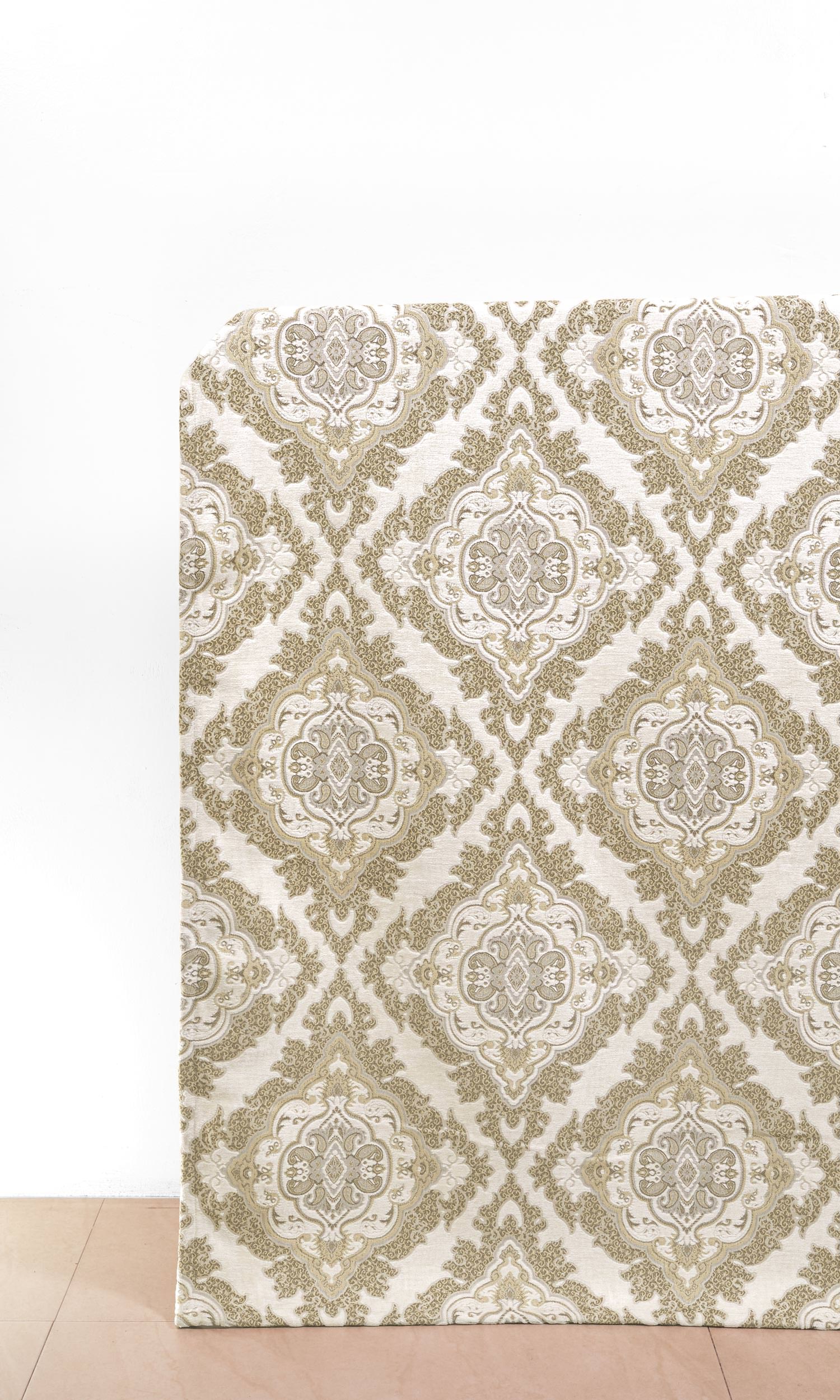 Damask Velvet Home Décor Fabric By the Yard (White/ Beige/ Brown)