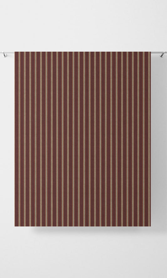 Modern Striped Home Décor Fabric By the Yard (Wine Red/ Orange/ Blue)