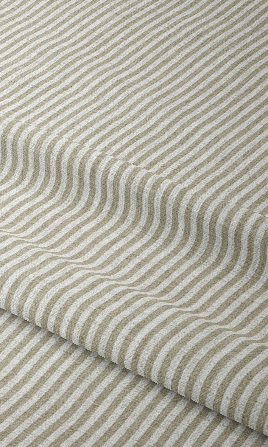 Pinstripe Window Treatments Fabric By the Yard (Beige/ White)