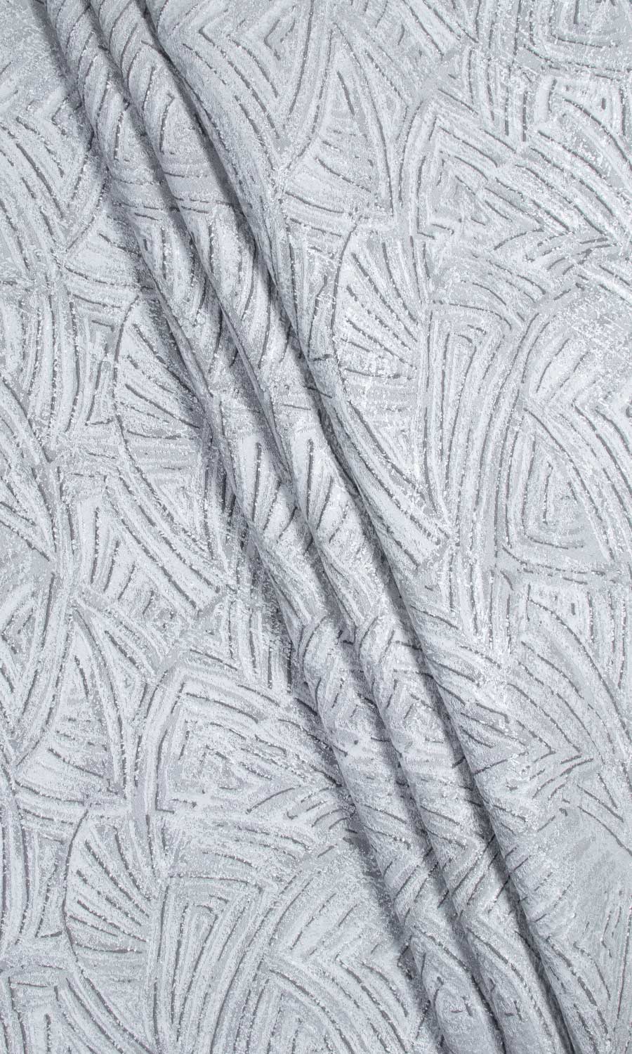 Self-Patterned Poly-Cotton Fabric Sample for Roman Blinds & Shades (Steel Grey)
