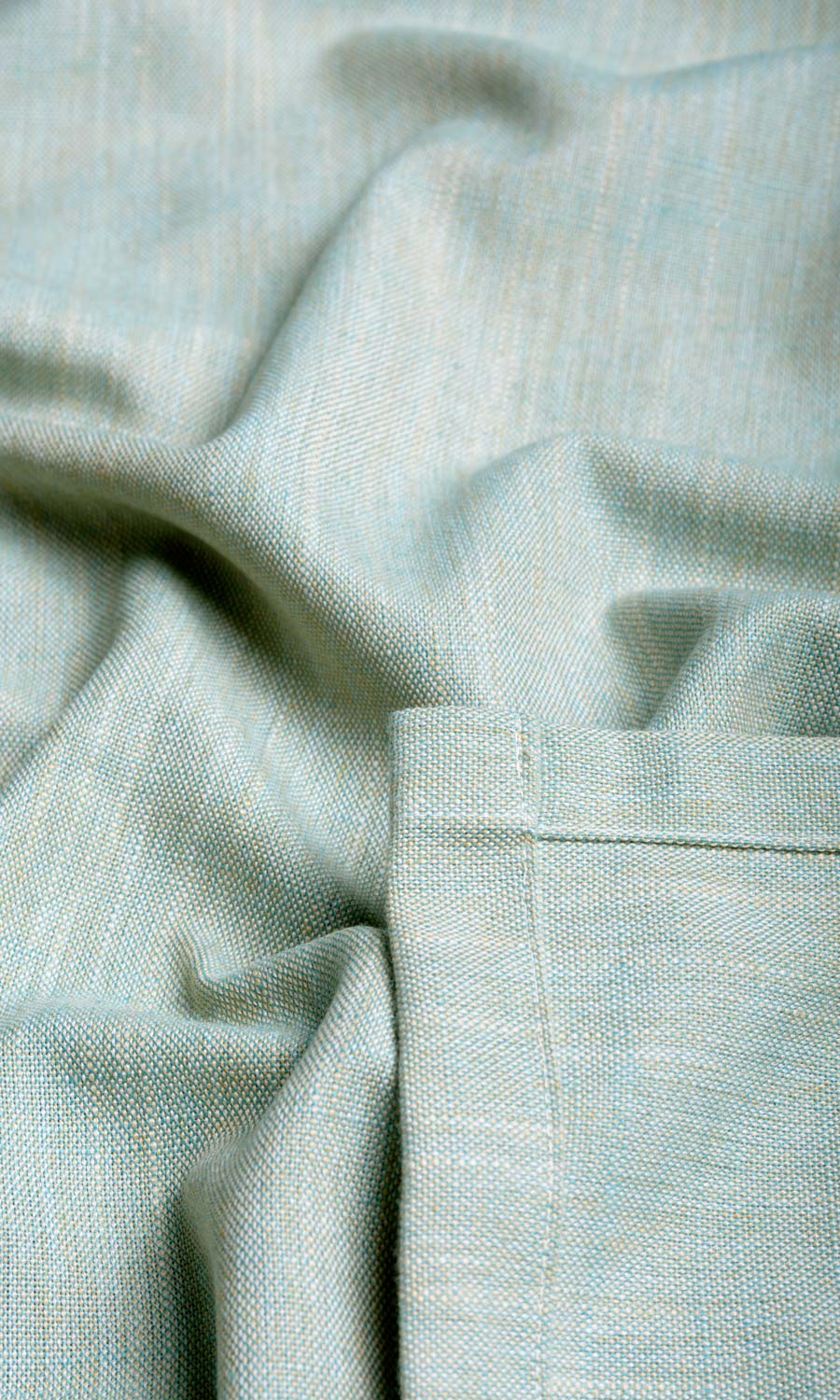 Plain Linen Texture Fabric Sample for Roman Blinds & Shades (Pale Blue/ Green)