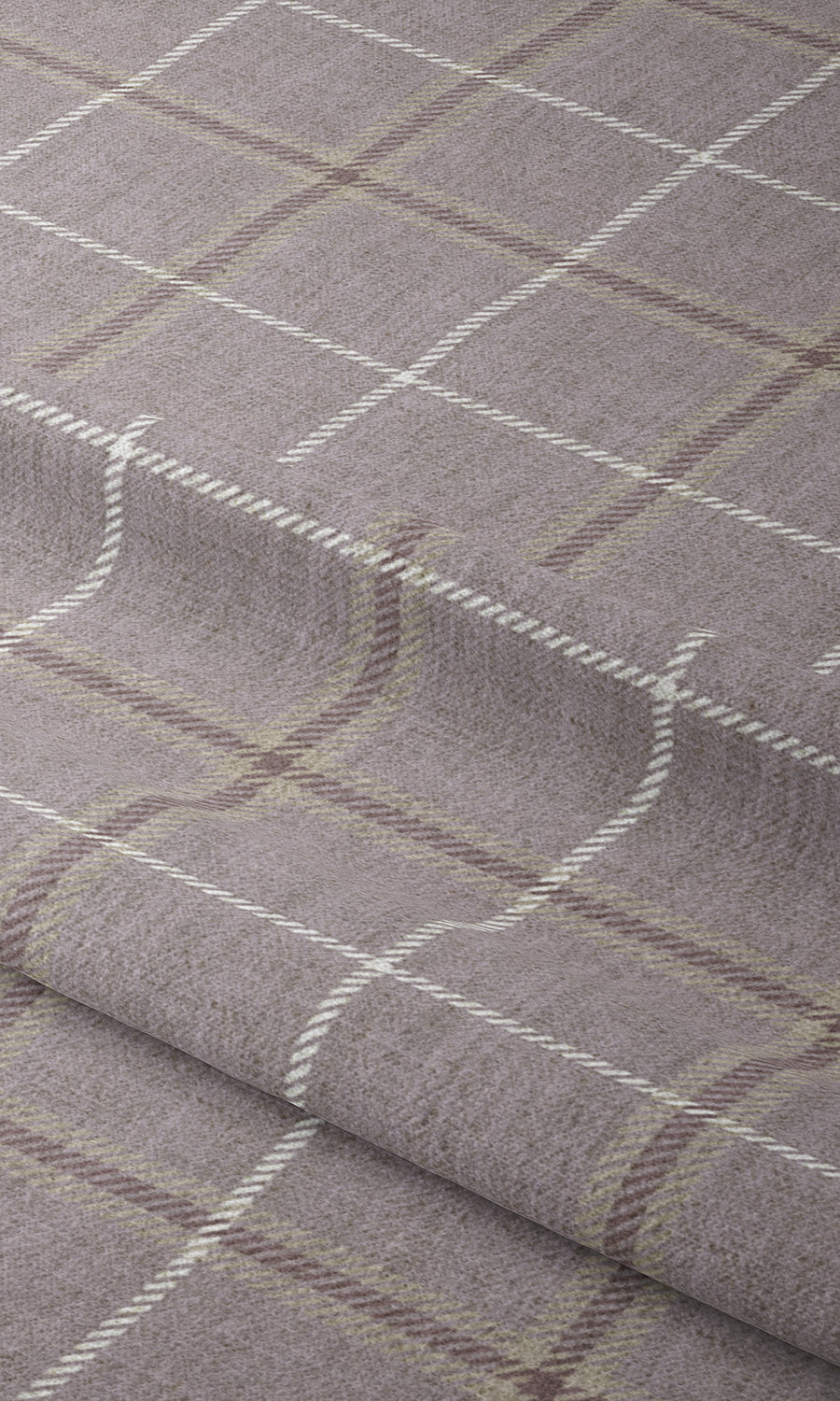Modern Check Patterned Home Textile Fabric Material By the Yard (Lavender)