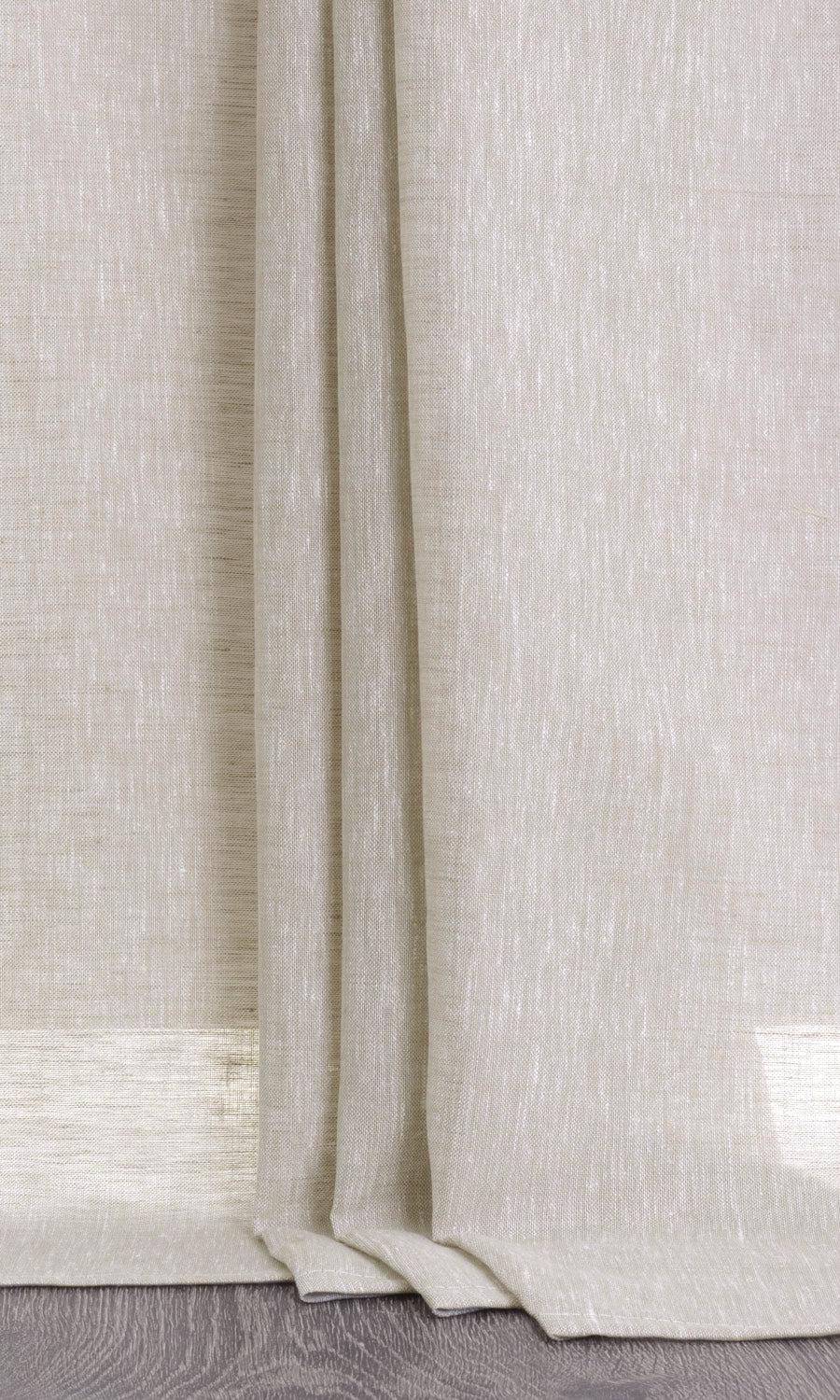 Linen Sheer Window Treatments Fabric By the Yard (Creamy Beige)