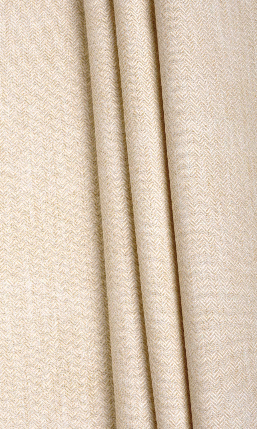 Herringbone Textured Home Textile Fabric Material By the Yard (Ivory Beige)