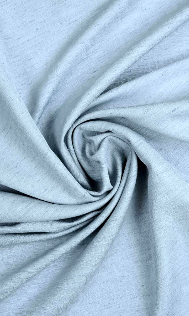 Silk Blend Window Treatments Fabric By the Yard (Light Blue)