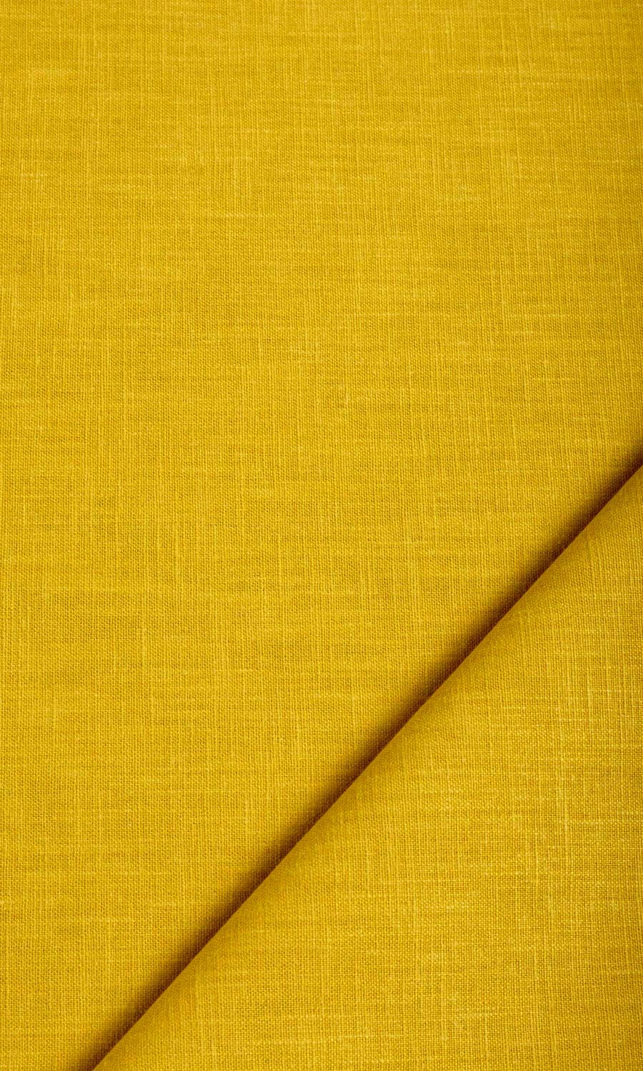 Poly-Cotton Blend Window Treatments Fabric By the Yard (Yellow)