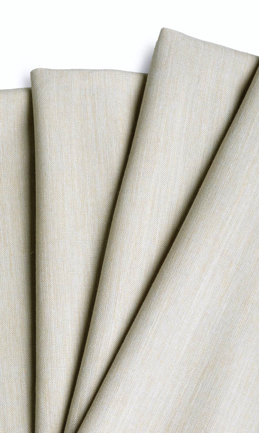 Plain Linen Texture Window Treatments Fabric By the Yard (Pale Grey/ Ivory)