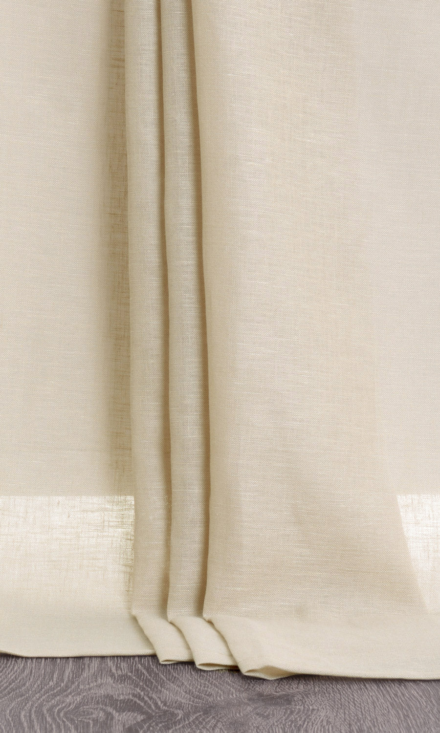 Linen Blend Sheer Window Treatments Fabric By the Yard (Beige)