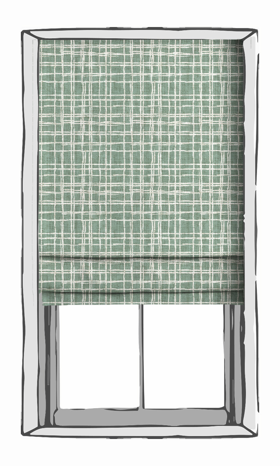 Abstract Print Fabric Material By the Metre (Duck Egg Blue/ White)