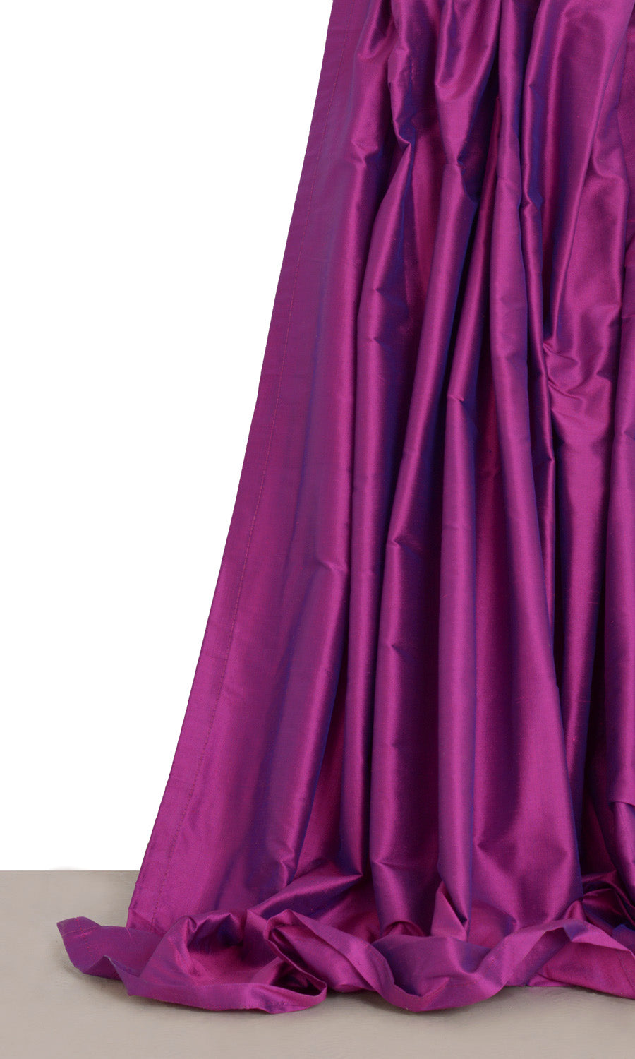 Shantung Silk Window Treatments Fabric Sample (Fuchsia Pink/ Purple)