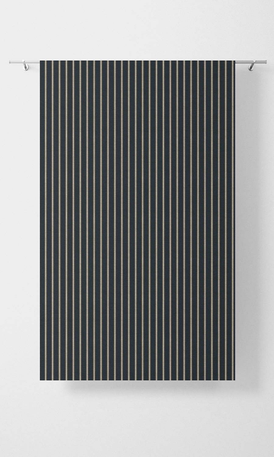Modern Striped Print Home Textile Fabric Material By the Yard (Navy Blue/ Brown)