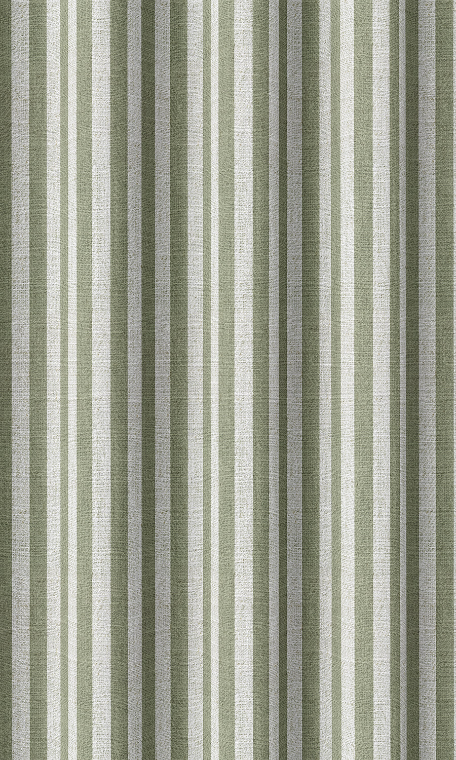Modern Striped Home Décor Fabric By the Yard (Green/ White)