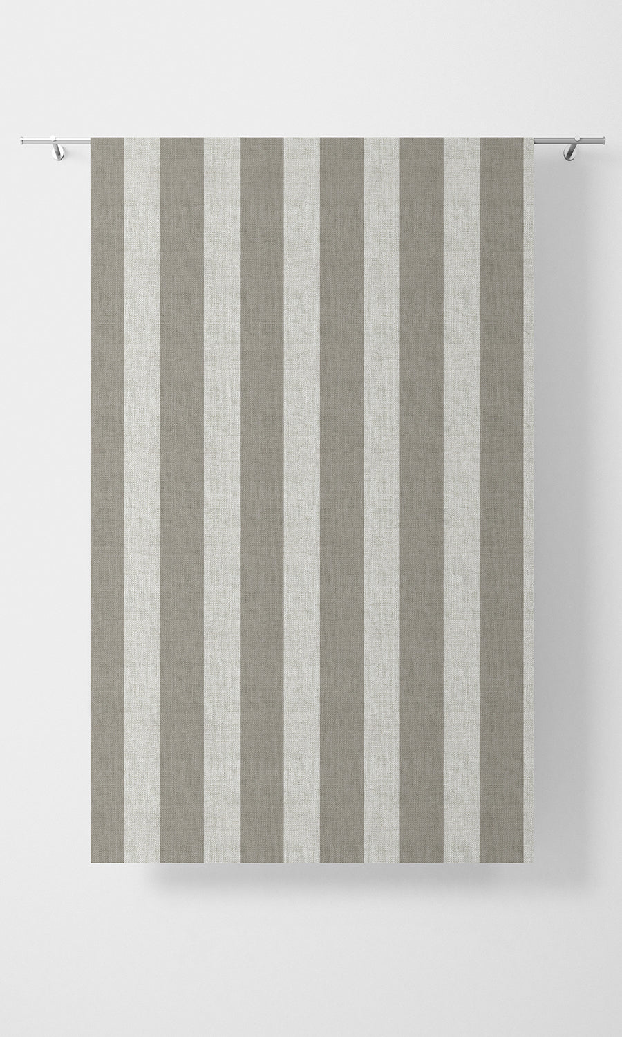 Modern Striped Print Home Textile Fabric Material By the Metre (Grey/ White)